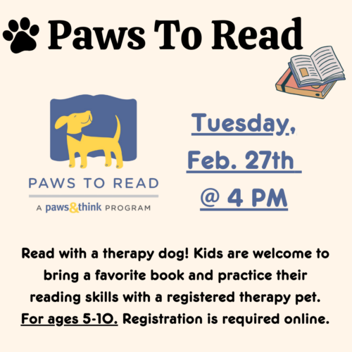 Paws to Read Feb 27